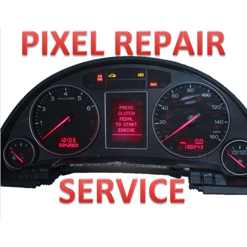 2002-2005 Audi A4 B6 Cluster Center Lcd Missing Pixels Repair Service