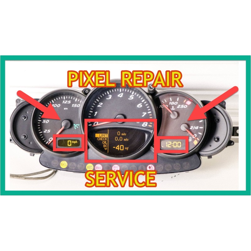 Porsche 911 (996.2) Boxter (986.2) Instrument Cluster LCD Display Pixel Repair Service